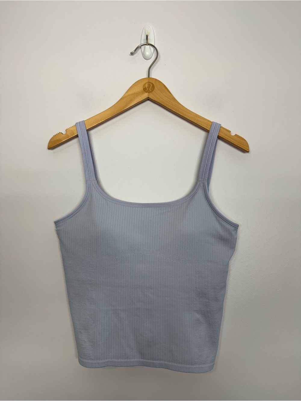 Lululemon Ebb to Street Scoop-Neck Cropped Tank Top Serene Blue? Sz 10